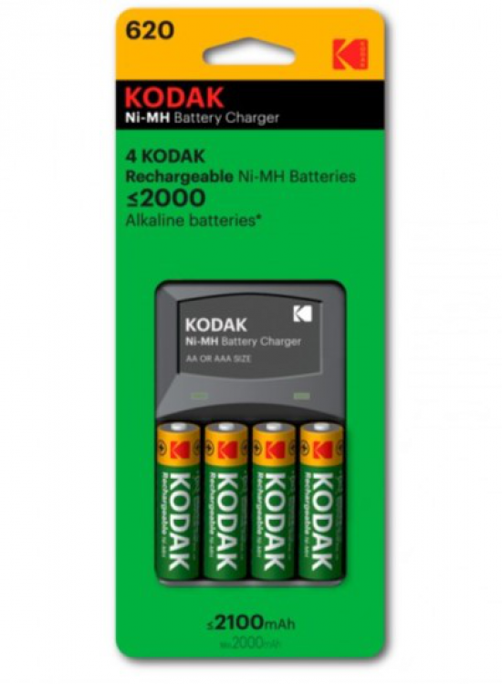 Cargador de pilas Kodak NI-MH + 4UD AA 2100 mAh